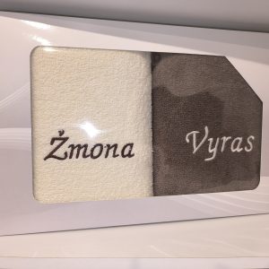 Rankšluosčių rinkinys VYRAS ir ŽMONA 70*140