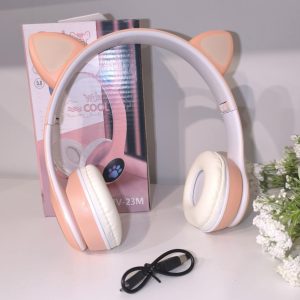 Belaidės Bluetoothausinės VIV-23M CAT rožinės
