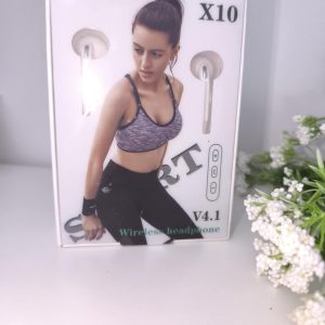 Belaidės pakraunamos ausinės SPORTUI baltos