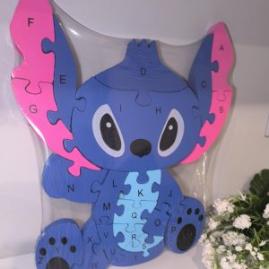 Medinė dėlionė 2in1 "Stitch"
