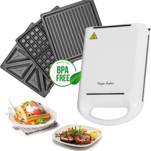 Daugiafunkcinė keptuvė/vaflinė 3in1 "Taylor Swoden" Manor 1200W, balta