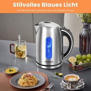 Elektrinis virdulys "AigoStar" King, 2200w, 1,7l, pilkas