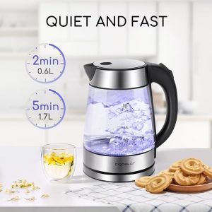Stiklinis elektrinis virdulys "AigoStar" Chubby, 2200w, 1,7l