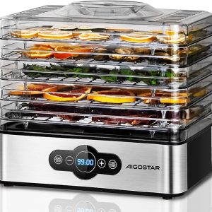 Maisto džiovyklė "AigoStar" Crispy, 240W, 5in1, pilka