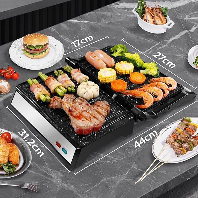 Sumuštinių keptuvė/grilis "AigoStar" Hett Pro, 1500w, sidabrinis - Image 3