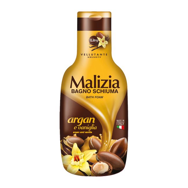 Vonios putos "Malizia" Arganų ir vanilės kvapo, 1000ml