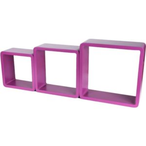 Pakabinamų lentynų rinkinys 3vnt Violetinis