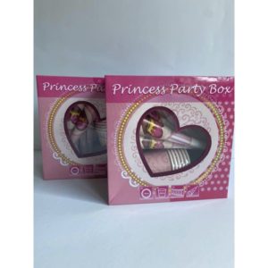 Vienkartinių indų šventinis rinkinys "Princess Party Box" 6 asmenims