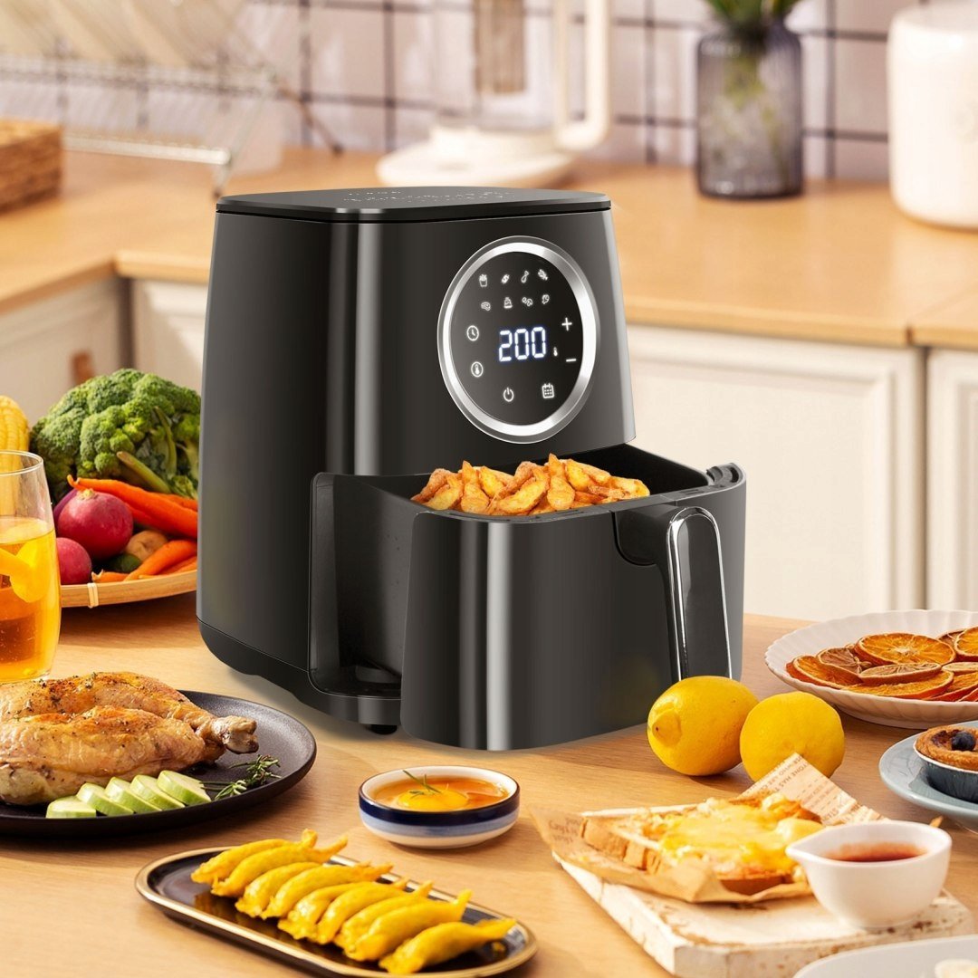 Karšto oro gruzdintuvė "AigoStar" Odin, 1400W, 4-4,2l, Juoda