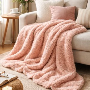 Pledas "Zayn collection ultimate sherpa throw" ružavas, 130*160cm