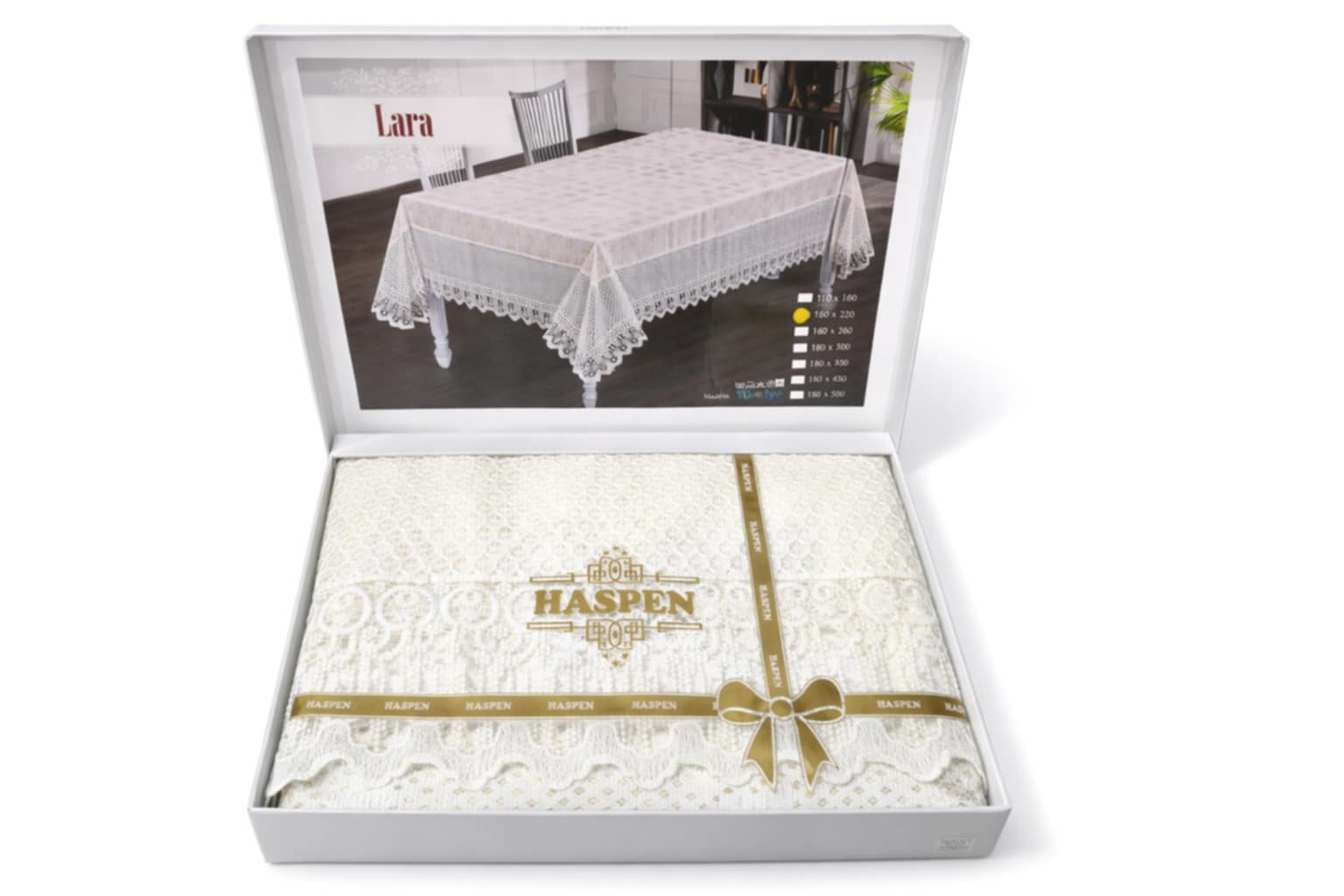 Staltiesė „Laura“ HASPEN VIP Collection, kreminė 160*220 - Image 3