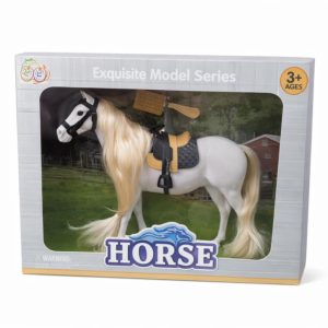 Žaislinis arklys su aksesuarais "Horse" baltas
