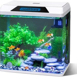 Akvariumas "Nobleza" Kit, 30l su dangčiu, filtru 3in1 ir LED apšvietimu, Baltas